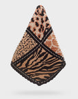 FOULARD ANIMALIER MIX PLISSE NERO - NALI'