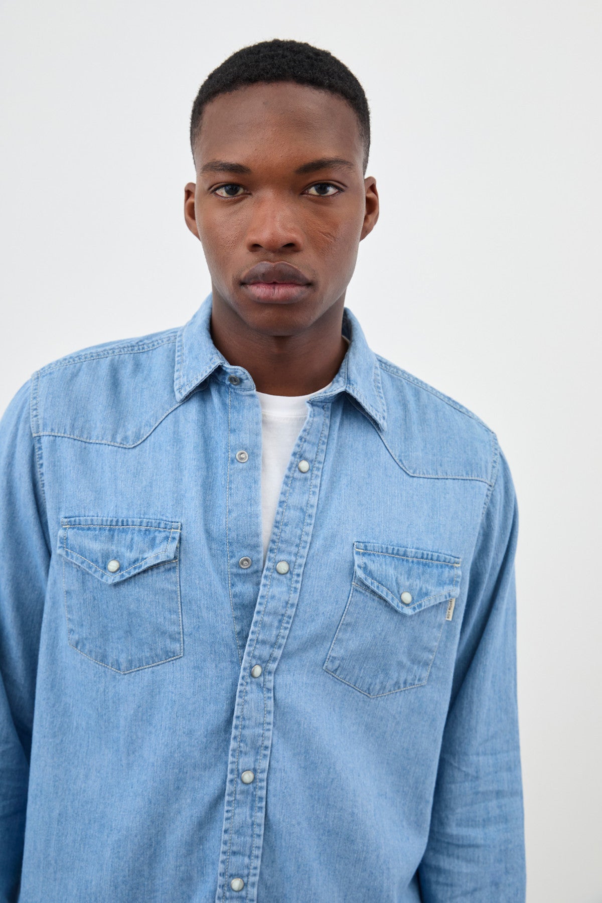 ROY ROGER'S CAMICIA MARTIN DENIM BLEACH - Marcello Fontana Shop