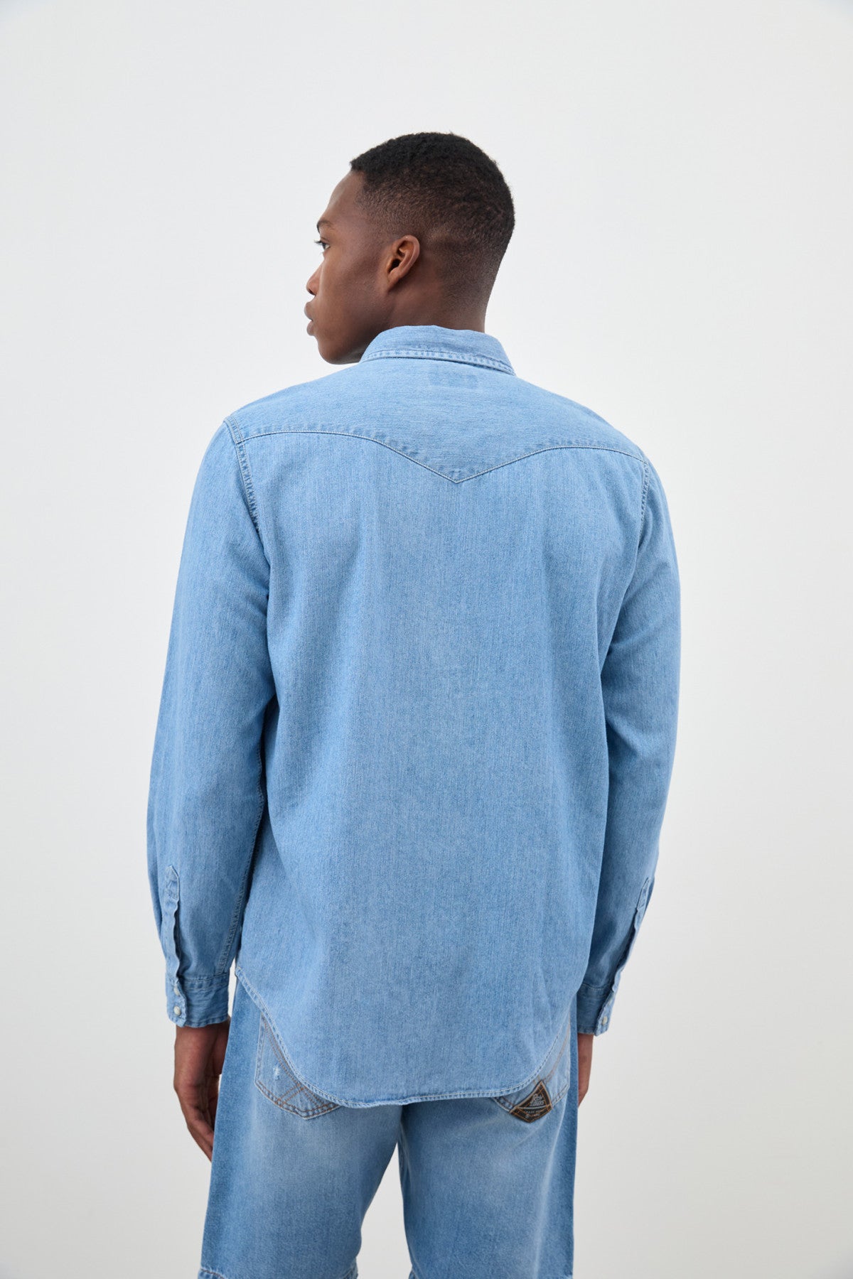 ROY ROGER'S CAMICIA MARTIN DENIM BLEACH - Marcello Fontana Shop