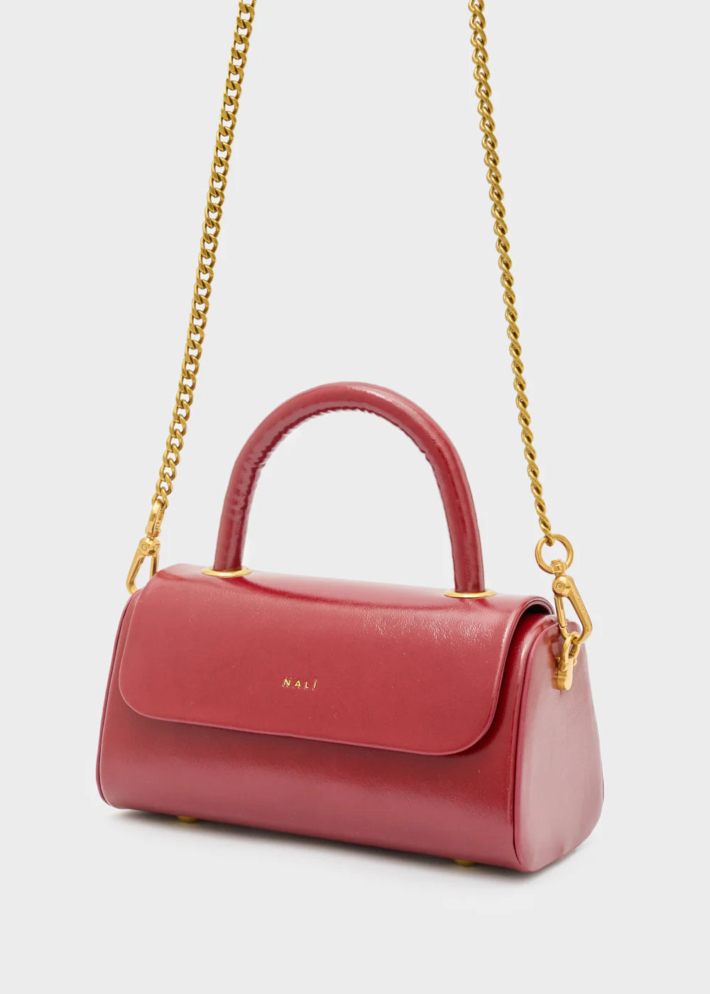 BORSA PHOEBE A MANO RIGIDA BORDEAUX - NALI' - Marcello Fontana Shop