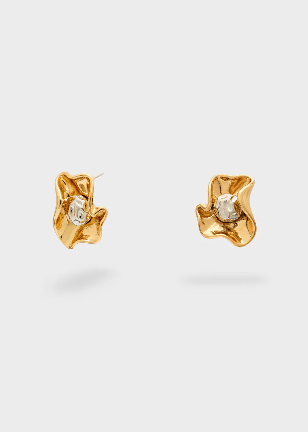 ORECCHINI A LOBO SMUSSATI ORO\ARGENTO - NALI' - Marcello Fontana Shop