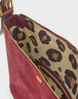 BORSA JOANNE A SPALLA CON BORCHIE BORDEAUX - NALI' - Marcello Fontana Shop