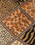 FOULARD ANIMALIER MIX PLISSE' MARRONE - NALI'