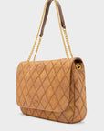 BORSA DEMI FLAP A SPALLA DENIM MARRONE - NALI' - Marcello Fontana Shop
