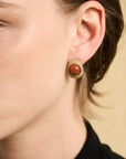 ORECCHINI VINTAGE CON PIETRA - ROSSO - NALI'