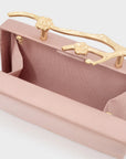 Clutch Nora chiusura ramo rosa