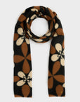 SCIARPA AMPIA FANTASIA FIORI MARRONE/NERO - NALI'