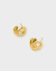 ORECCHINI SEMICERCHIO CHUNKY CON PIETRE ORO - NALI'