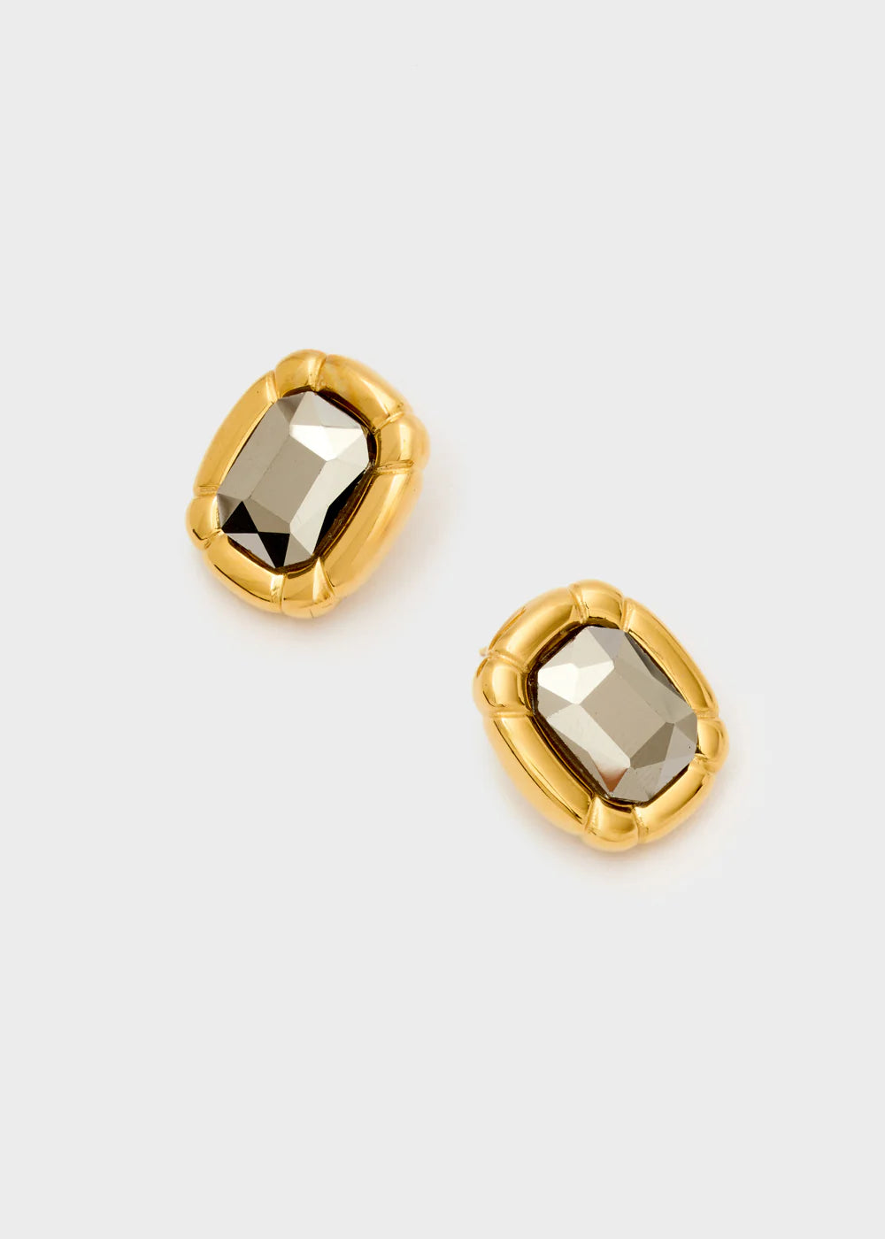 ORECCHINI ANNA CON PIETRE ORO/EMATITE - NALI' - Marcello Fontana Shop