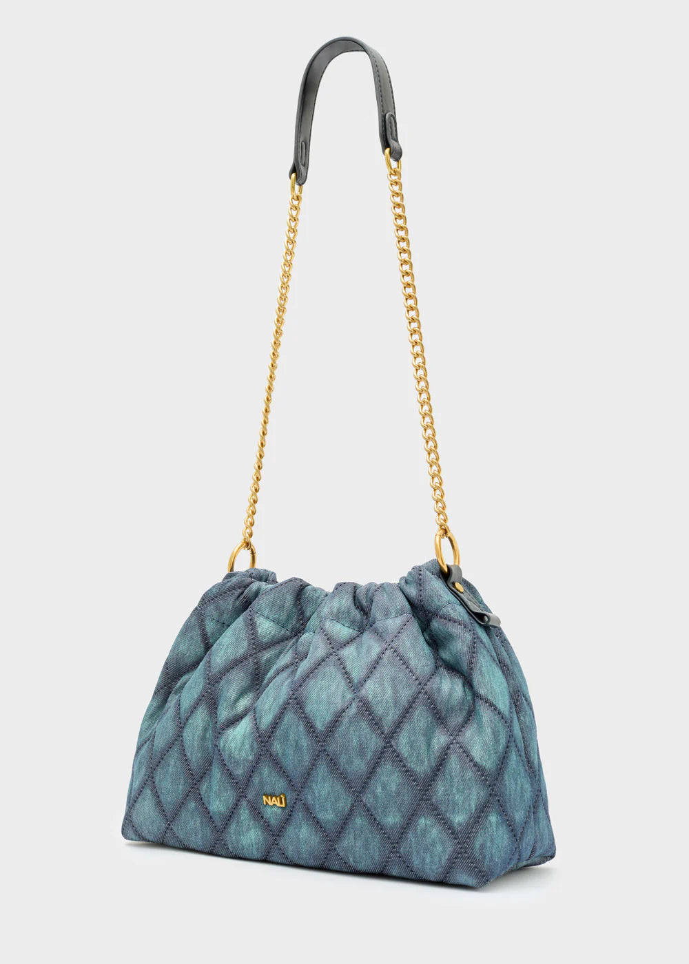 BORSA DEMI SHOULDER A SPALLA DENIM BLU - NALI' - Marcello Fontana Shop