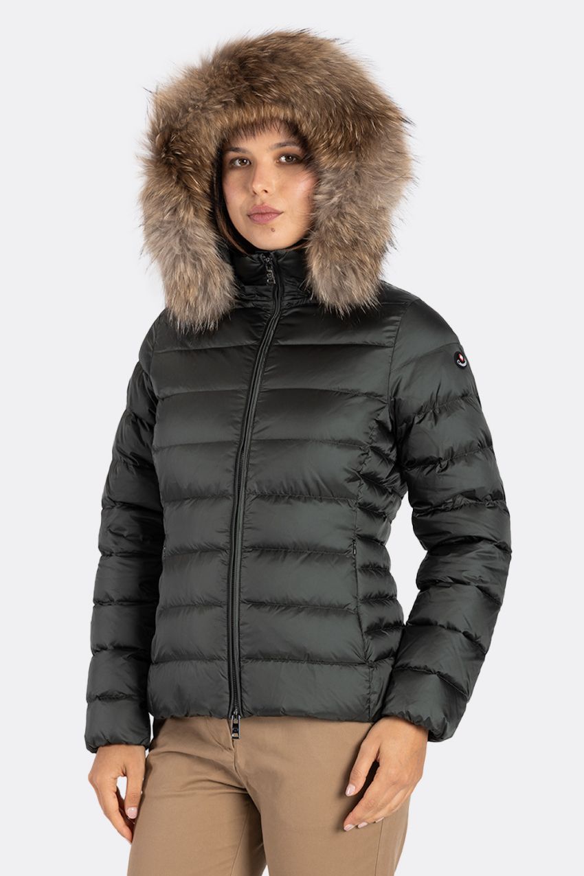 PIUMINO LISBET 2.0 FUR BLACK CANADIENS - Marcello Fontana Shop