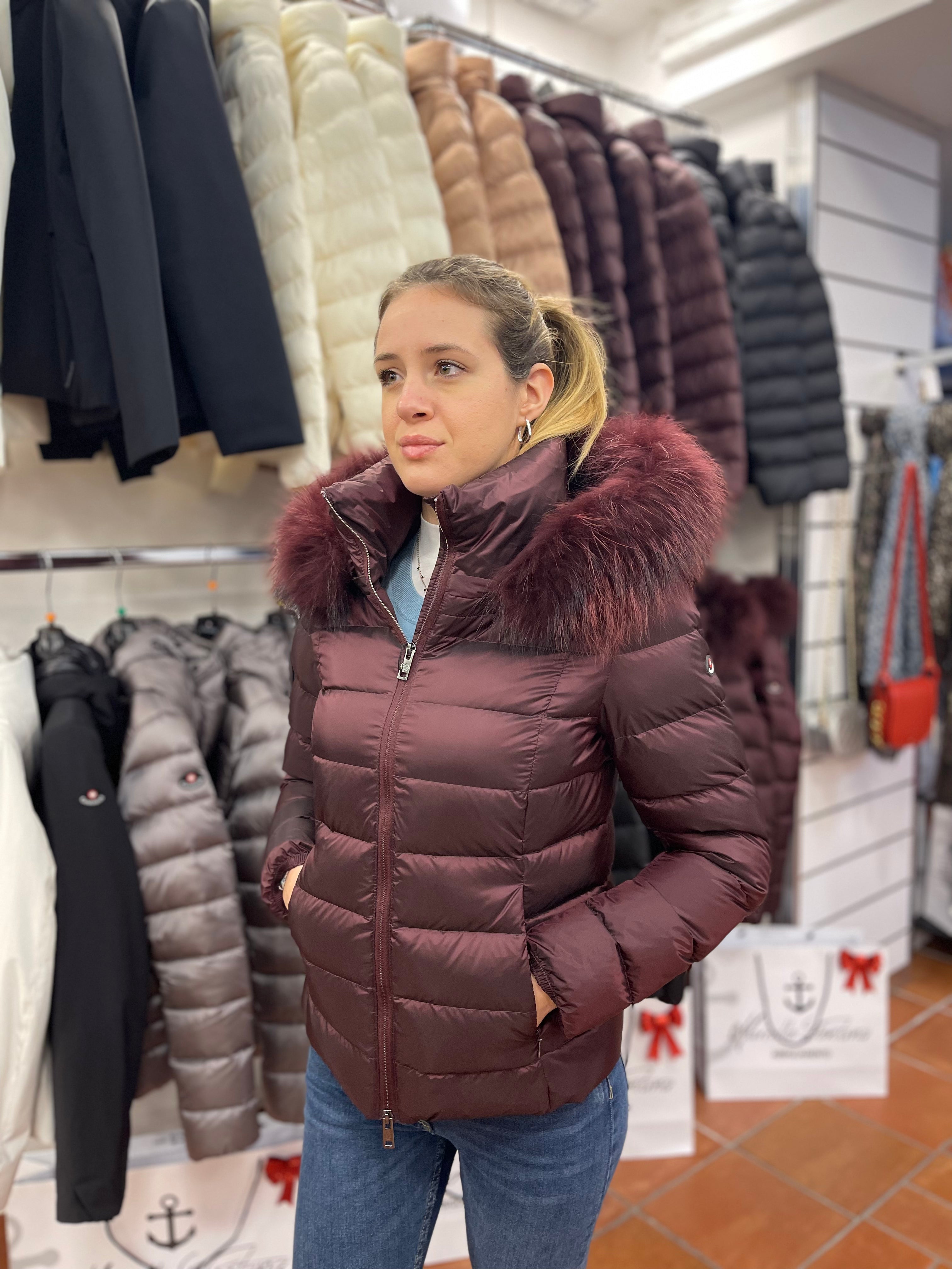 CANADIENS KEIRA FUR /  BURGUNDY - Marcello Fontana Shop