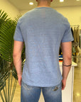 SUN68 T-SHIRT IN LINO AVIO