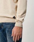 ROY ROGER'S - MAGLIA GIROCOLLO IN LANA E CASHMERE - BEIGE