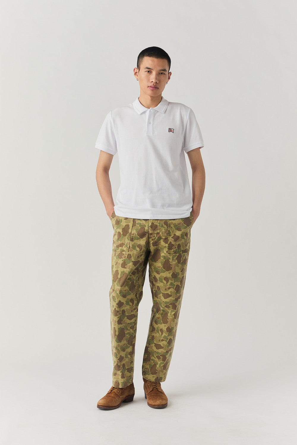 ROY ROGER'S POLO IN PIQUET WHITE - Marcello Fontana Shop
