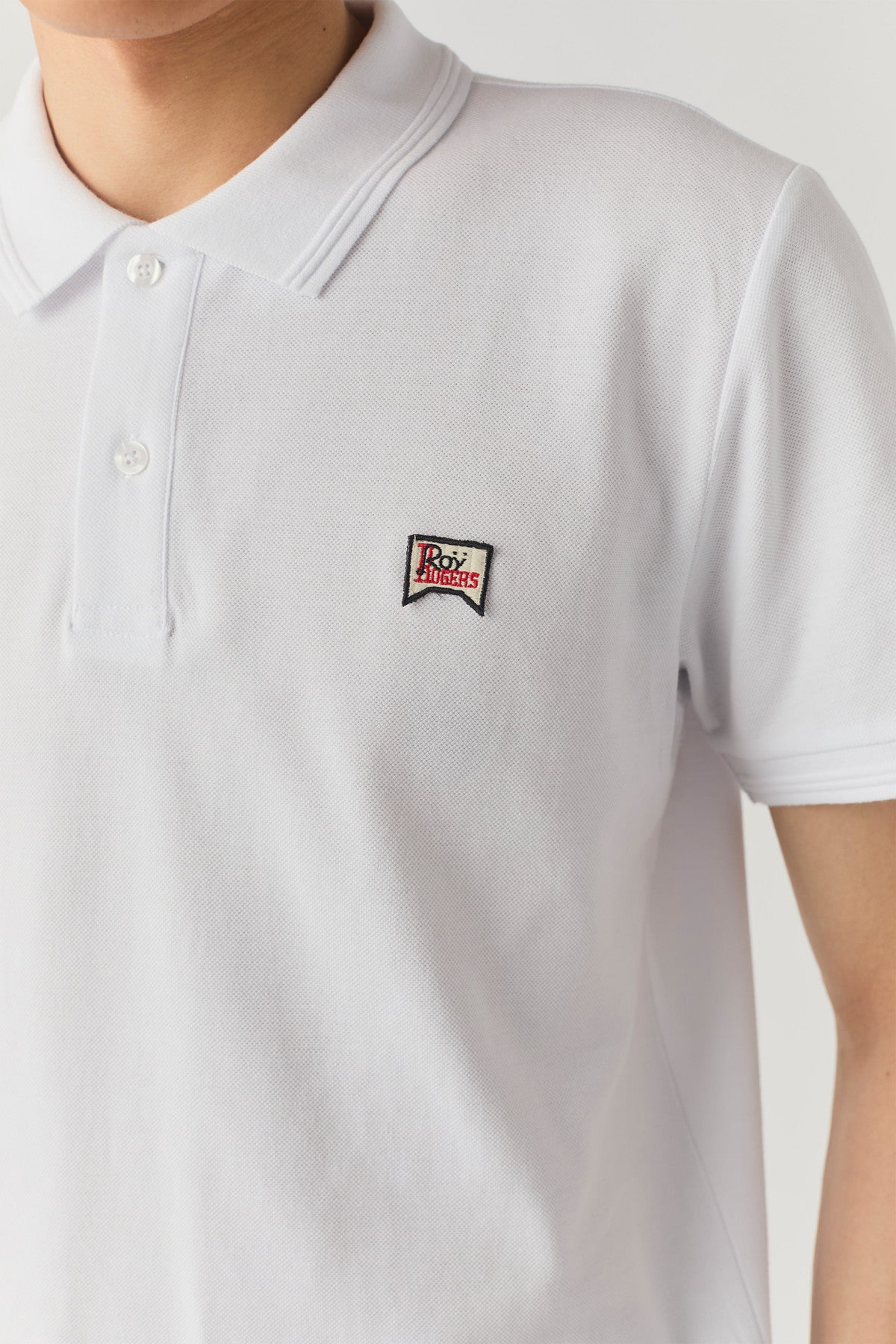 ROY ROGER'S POLO IN PIQUET WHITE - Marcello Fontana Shop