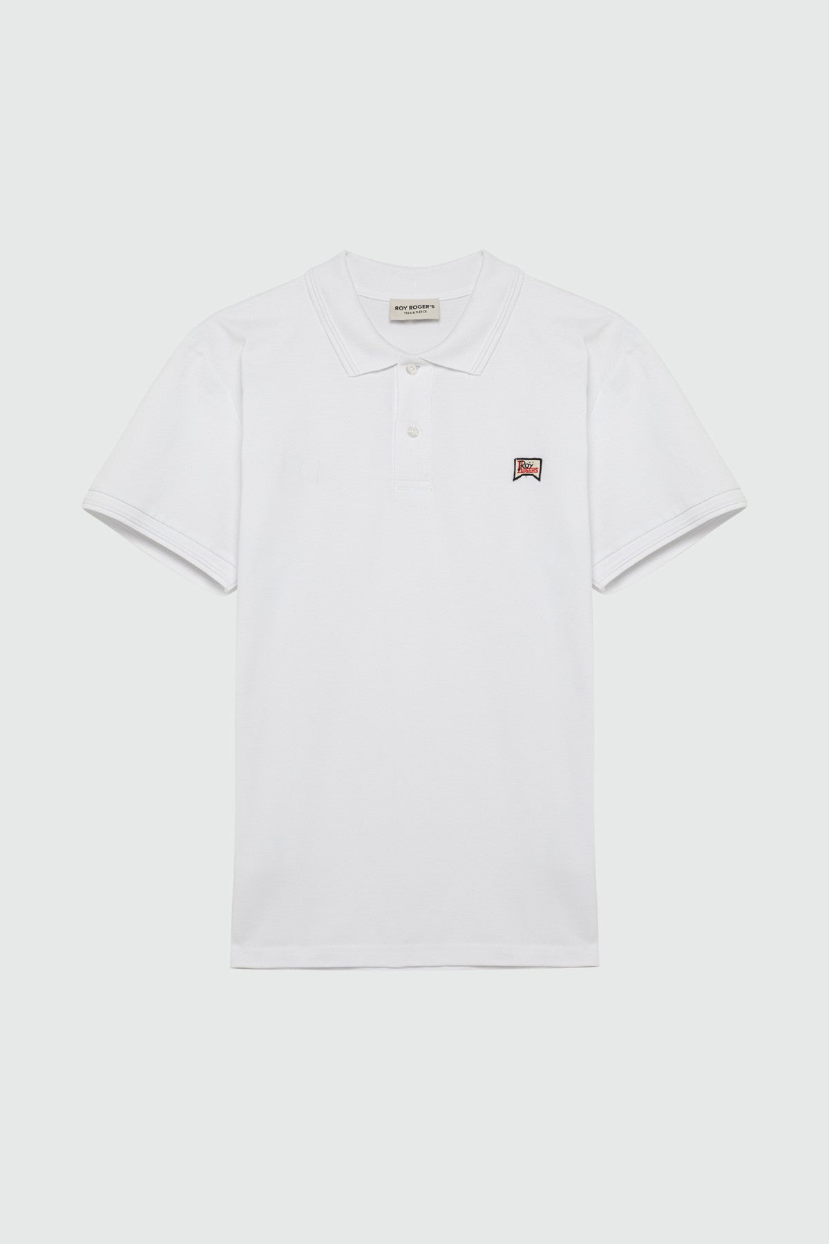 ROY ROGER'S POLO IN PIQUET WHITE - Marcello Fontana Shop