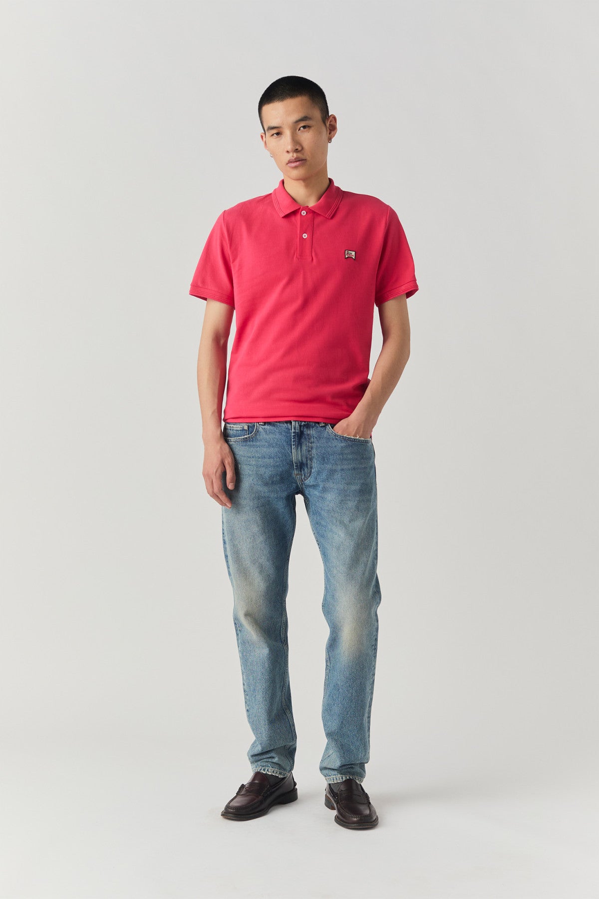 ROY ROGER&#39;S POLO IN PIQUET CORAL - Marcello Fontana Shop