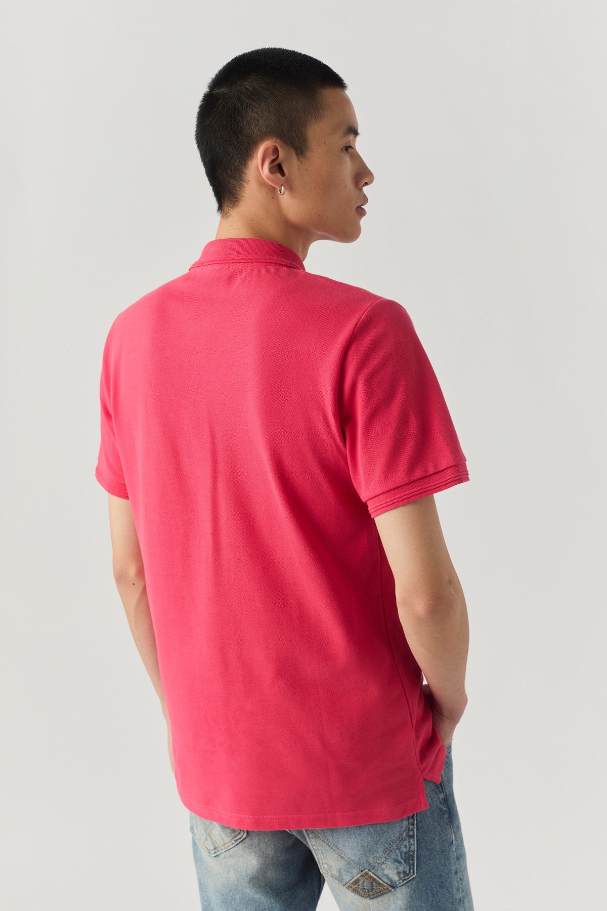 ROY ROGER&#39;S POLO IN PIQUET CORAL - Marcello Fontana Shop
