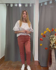 TELERIA ZED PANTALONE MONROE N5D RUGGINE