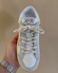 AMA Brand Sneaker Sun 4566 — Bianco Rosa Glitter | Made in Italy