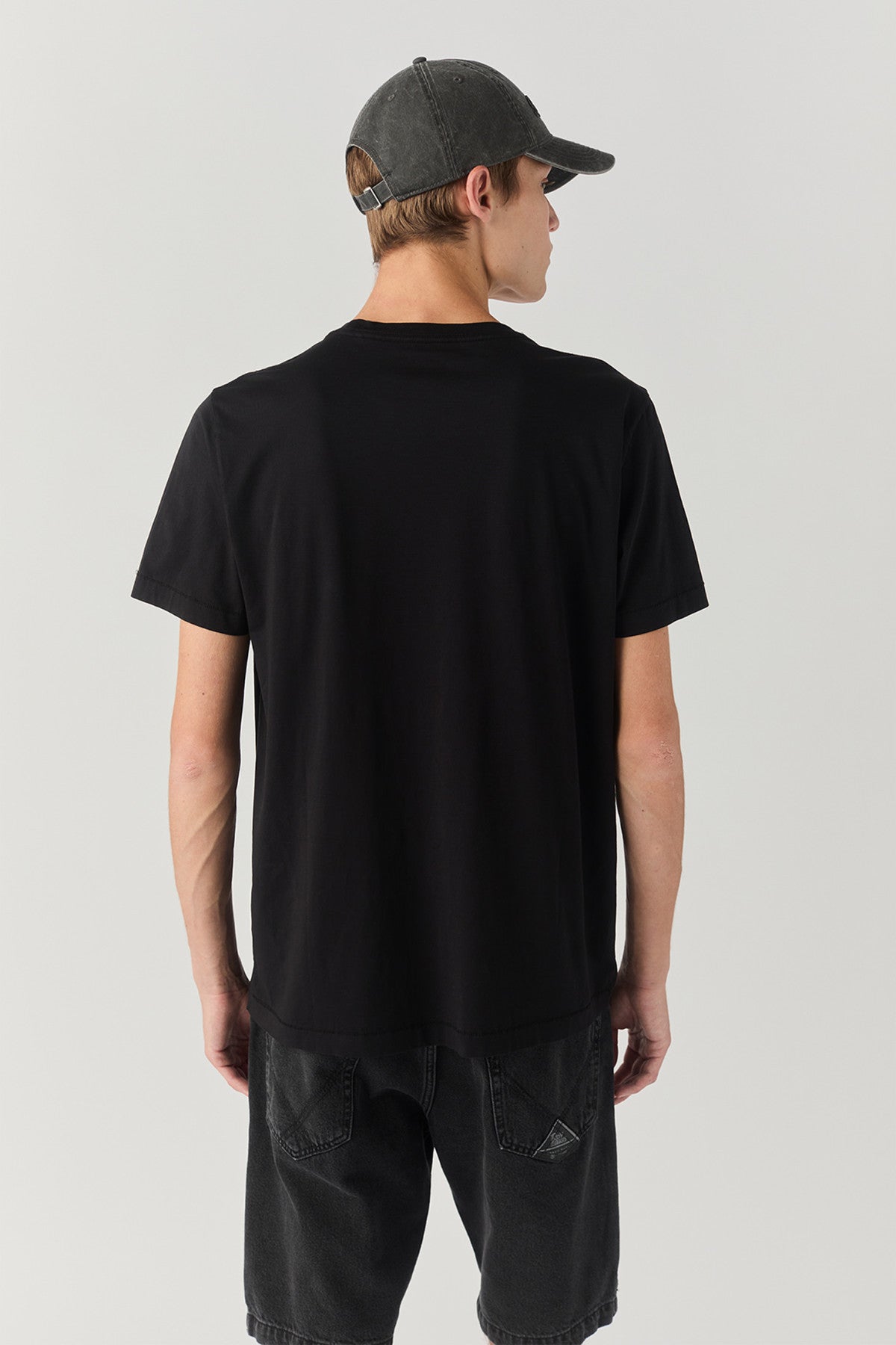 ROY ROGER'S T-SHIRT PIMA IN JERSEY BLACK - Marcello Fontana Shop