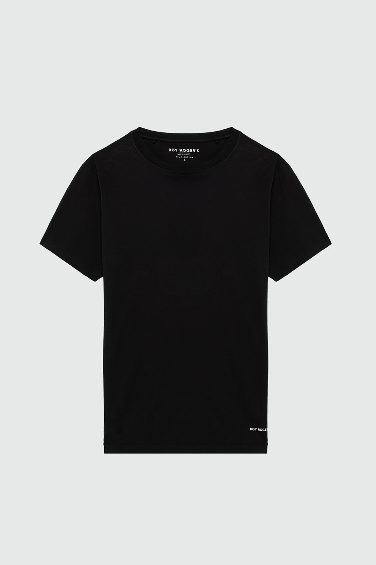 ROY ROGER'S T-SHIRT PIMA IN JERSEY BLACK - Marcello Fontana Shop