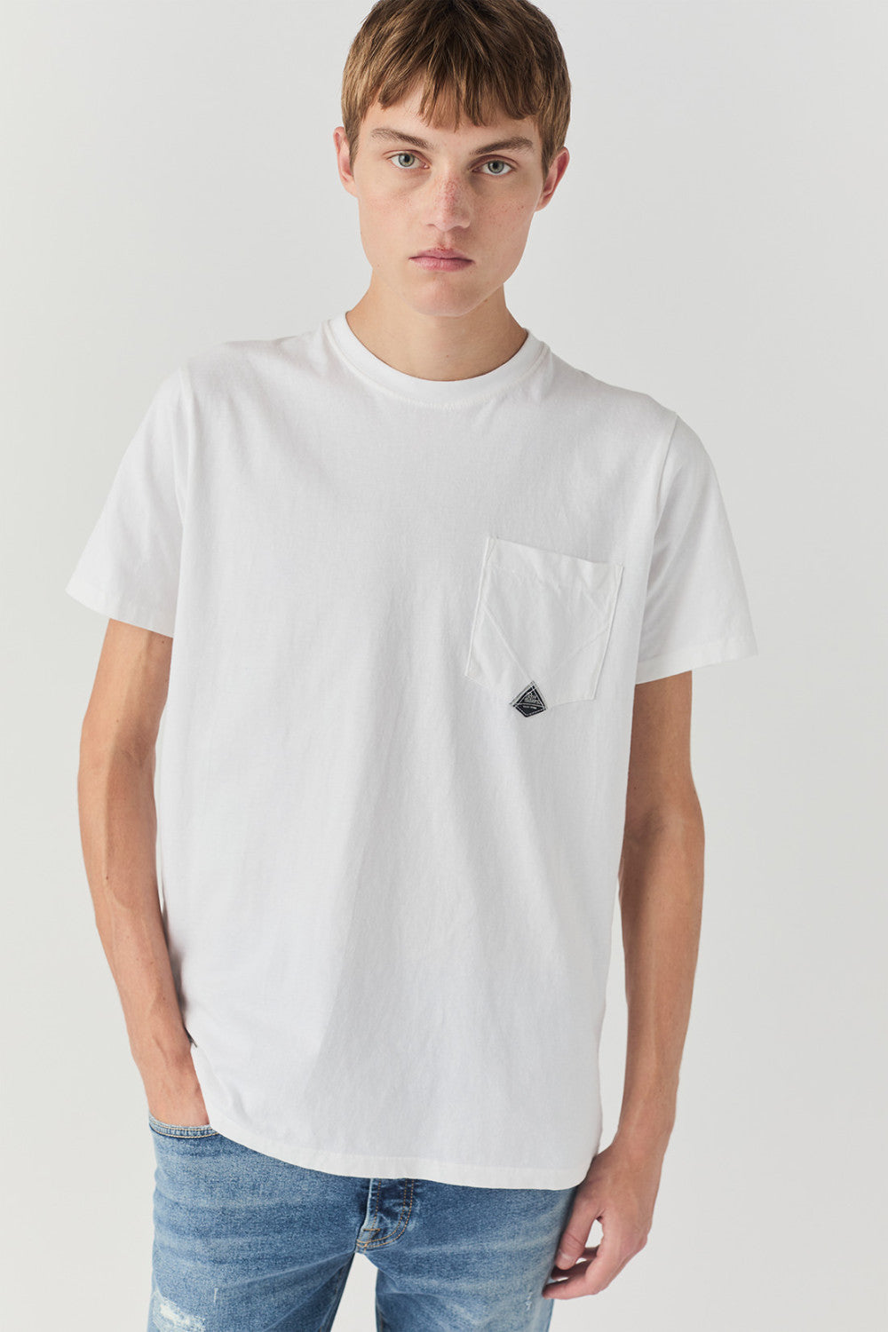 ROY ROGER'S T-SHIRT POCKET IN JERSEY WHITE - Marcello Fontana Shop