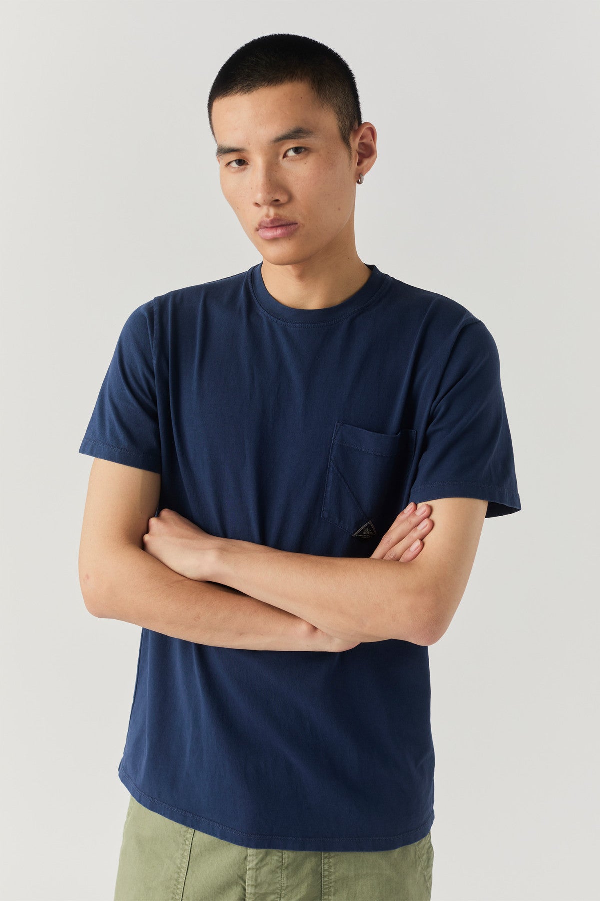 ROY ROGER'S T-SHIRT POCKET IN JERSEY BLUE NAVY - Marcello Fontana Shop