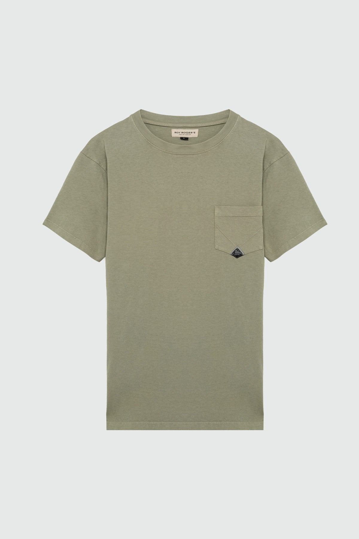 ROY ROGER'S T-SHIRT POCKET IN JERSEY ALMON GREEN - Marcello Fontana Shop