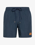 SUN68 SWIM PANT WTH LOGO FLUO NAVY BLUE - Marcello Fontana Shop