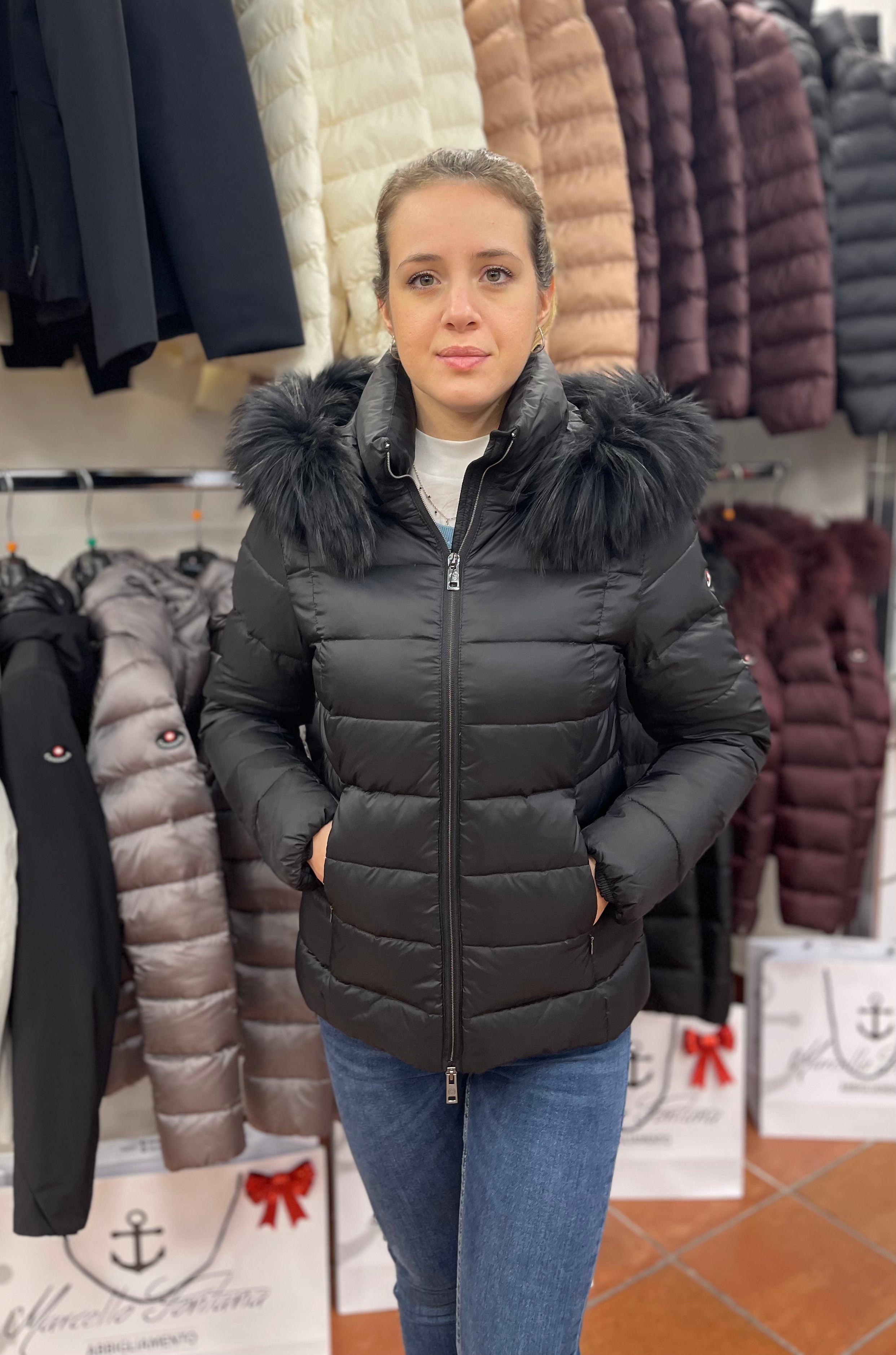 CANADIENS KEIRA FUR / NERO - Marcello Fontana Shop