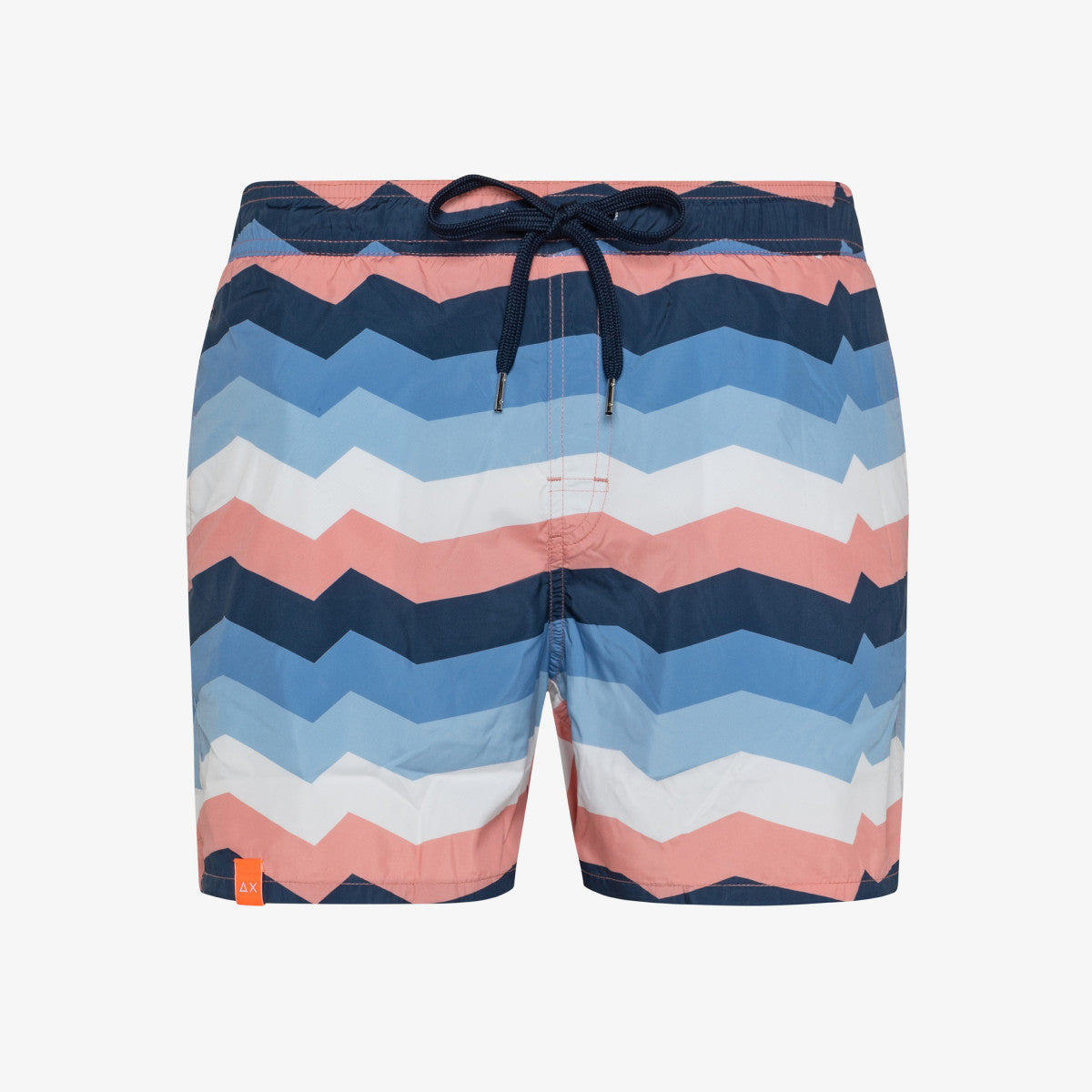 SUN68 SWIM PANT GEOMETRIC ROSA/BIANCO PANNA - Marcello Fontana Shop