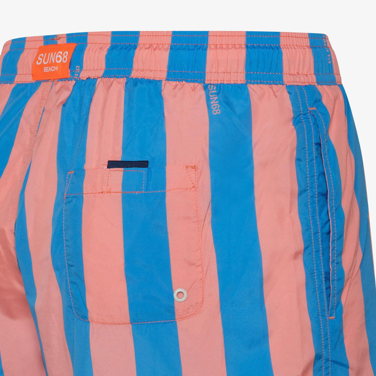 SUN68 SWIM PANT STRIPES NUOVO ROSA/BLUE - Marcello Fontana Shop