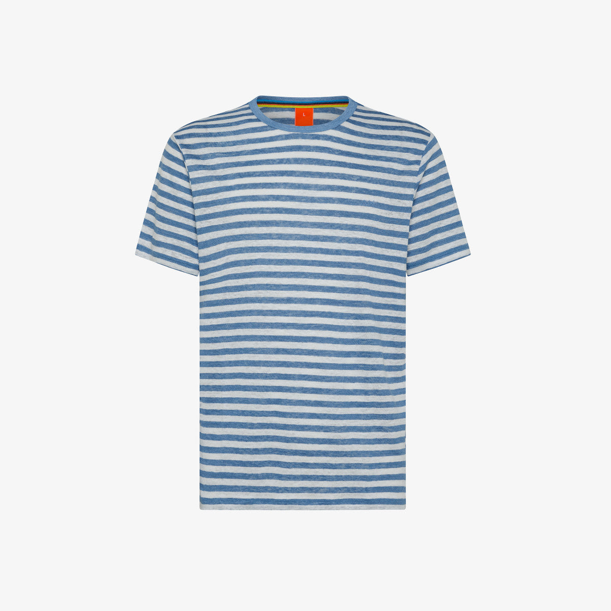 SUN68 T-SHIRT STRIPES AVIO/BIANCO - Marcello Fontana Shop