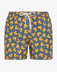 SUN68 SWIM PANT MICRO PRINT NAVY BLUE/GIALLO - Marcello Fontana Shop