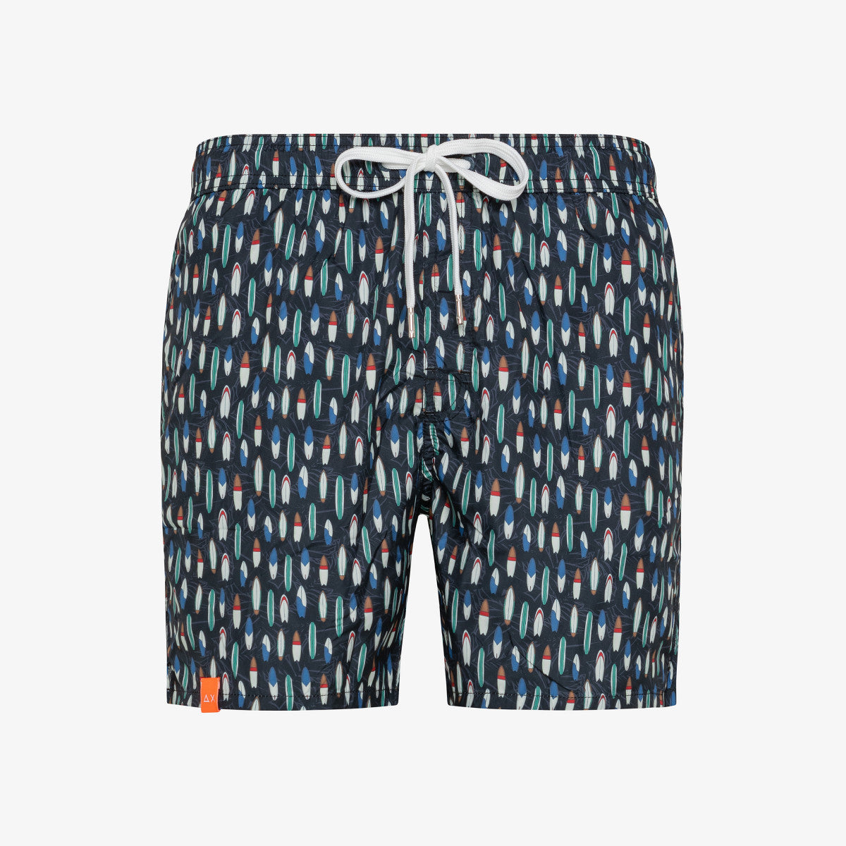 SUN68 SWIM PANT SMALL PRINT NERO - Marcello Fontana Shop