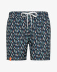 SUN68 SWIM PANT SMALL PRINT NERO - Marcello Fontana Shop