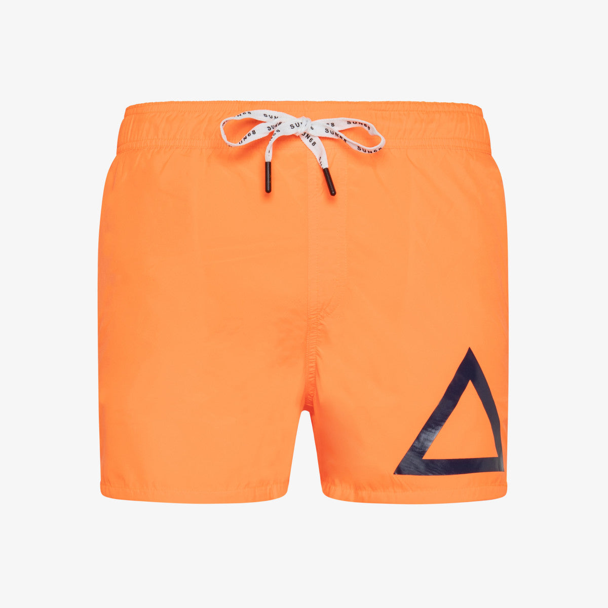 SUN68 SWIM PANT SOLID BIG LOGO ARANCIO FLUO - Marcello Fontana Shop