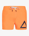 SUN68 SWIM PANT SOLID BIG LOGO ARANCIO FLUO - Marcello Fontana Shop