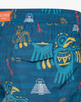 SUN68 SWIM PANT TRIBALE NAVY BLUE/GIALLO - Marcello Fontana Shop